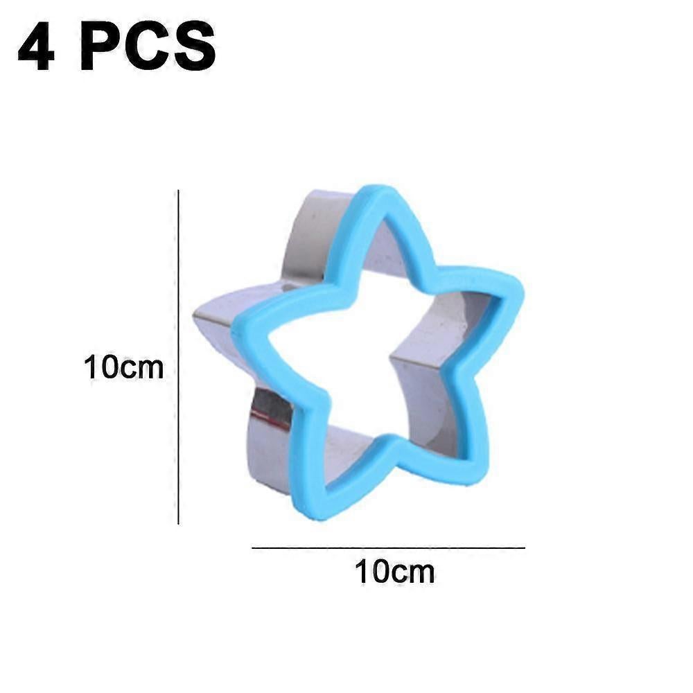 4pcs Sandwich Cutter and Sealer Set Bread Pancake Cookie Cutters V1263-JX-5552