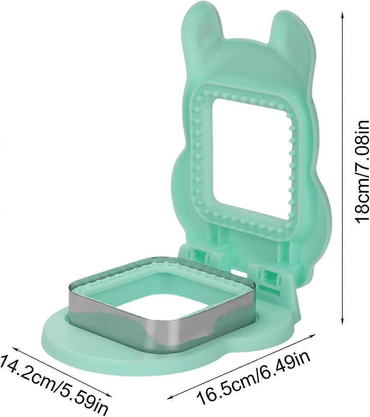 Sandwich Cutter and Sealer Yellow Square Press Mould Lunch Box Tool V1263-JX-5553