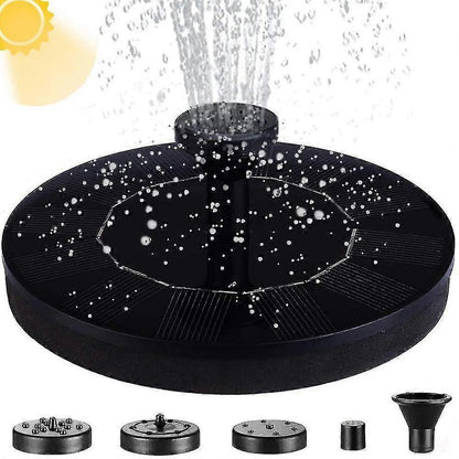 Solar Water Fountain with Nozzles Outdoor Garden Decor V1263-JX-5561