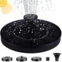 Solar Water Fountain with Nozzles Outdoor Garden Decor V1263-JX-5561