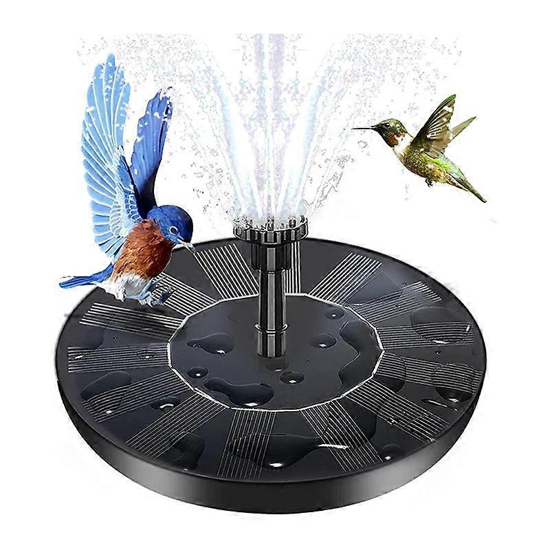 6.3in Solar Fountain Pump with 6 Nozzles for Bird Bath Garden V1263-JX-5565