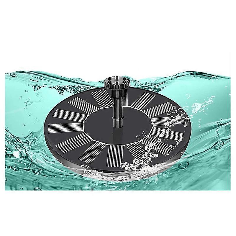 6.3in Solar Fountain Pump with 6 Nozzles for Bird Bath Garden V1263-JX-5565