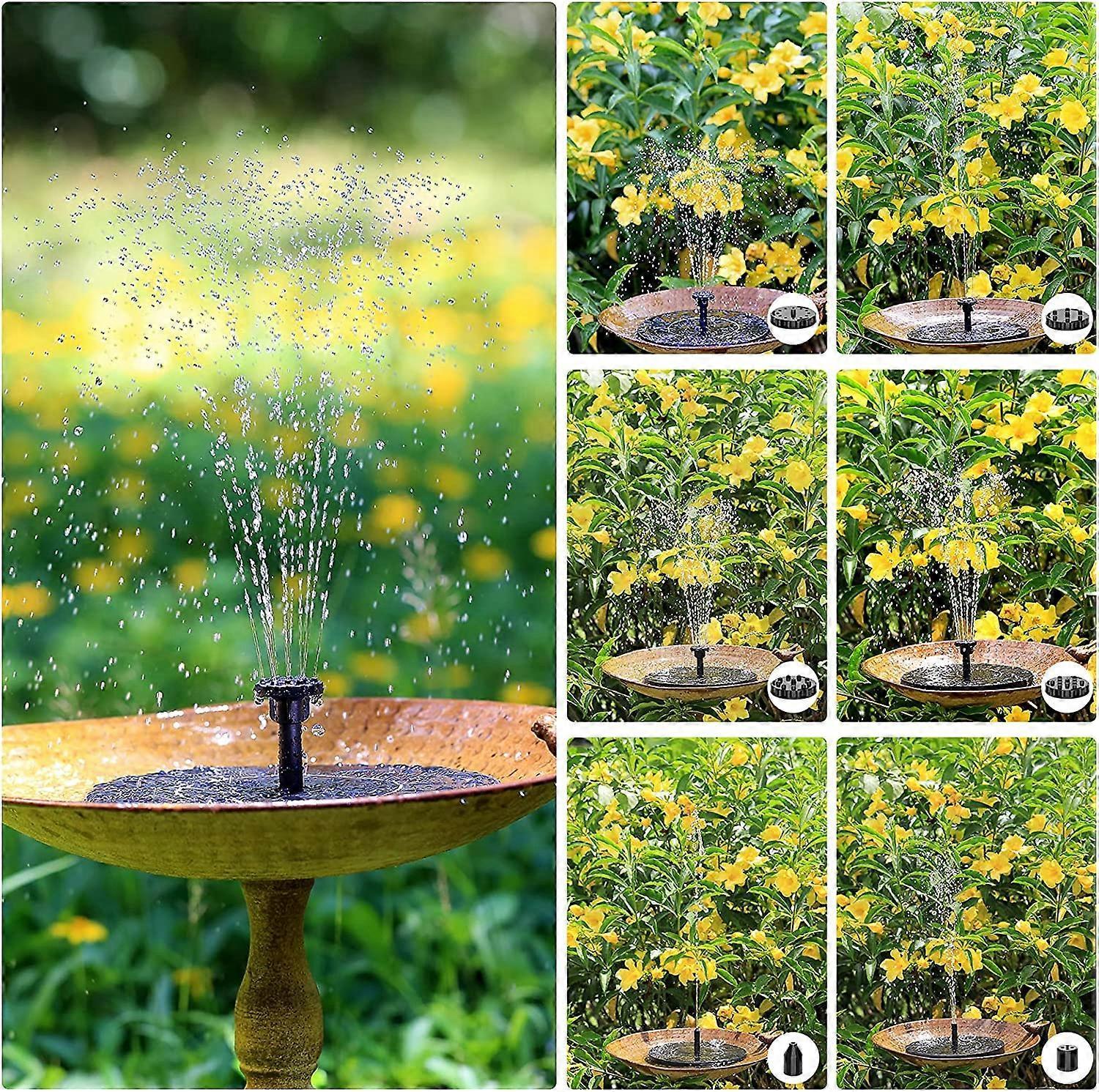 2.5W Solar Fountain Pump with Panel and 6 Nozzles for Pond V1263-JX-5566