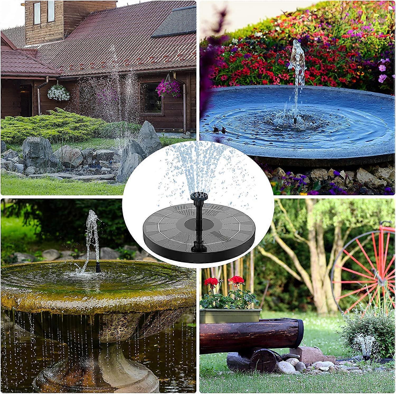 2.5W Solar Fountain Pump with Panel and 6 Nozzles for Pond V1263-JX-5566