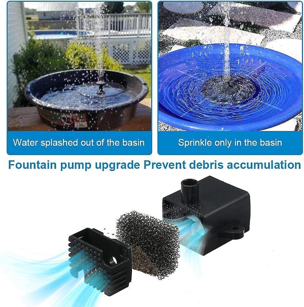 1.4W Solar Fountain Pump with 6 Spray Styles Garden Water Feature V1263-JX-5567