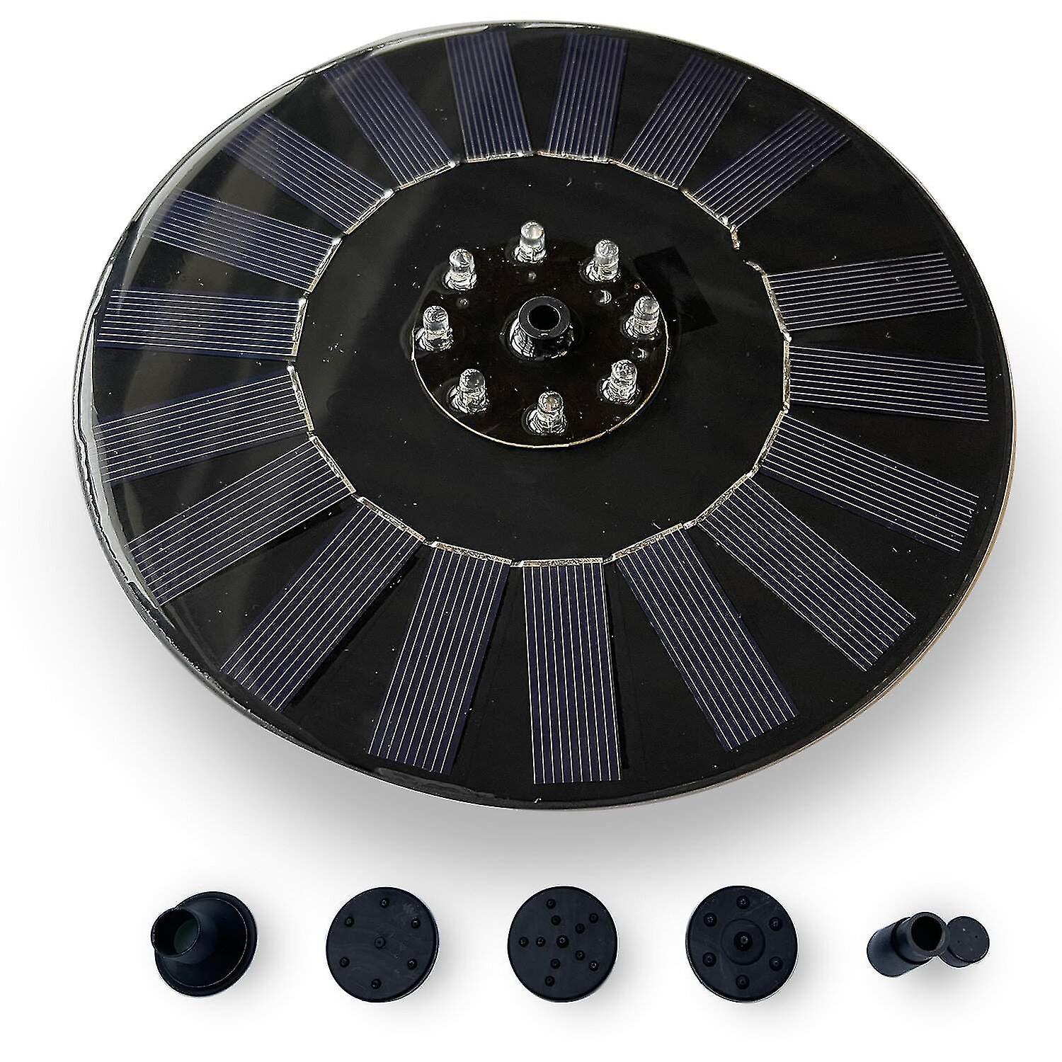 18cm Solar Fountain with White LED Light Solar Water Pump V1263-JX-5568
