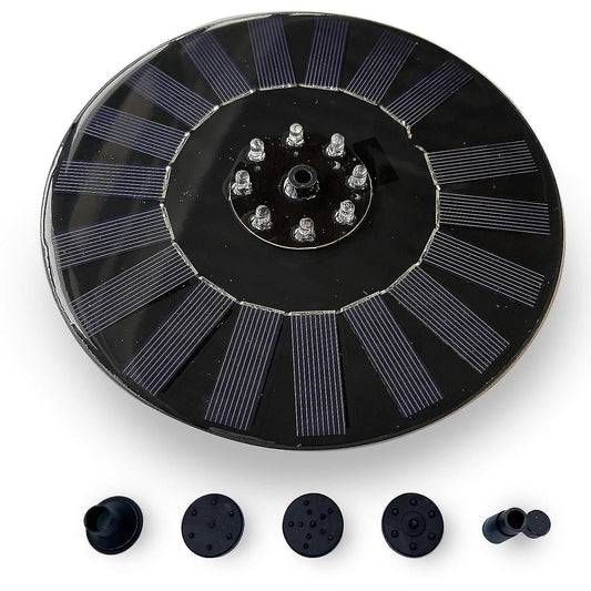 18cm Solar Fountain with White LED Light Solar Water Pump V1263-JX-5568