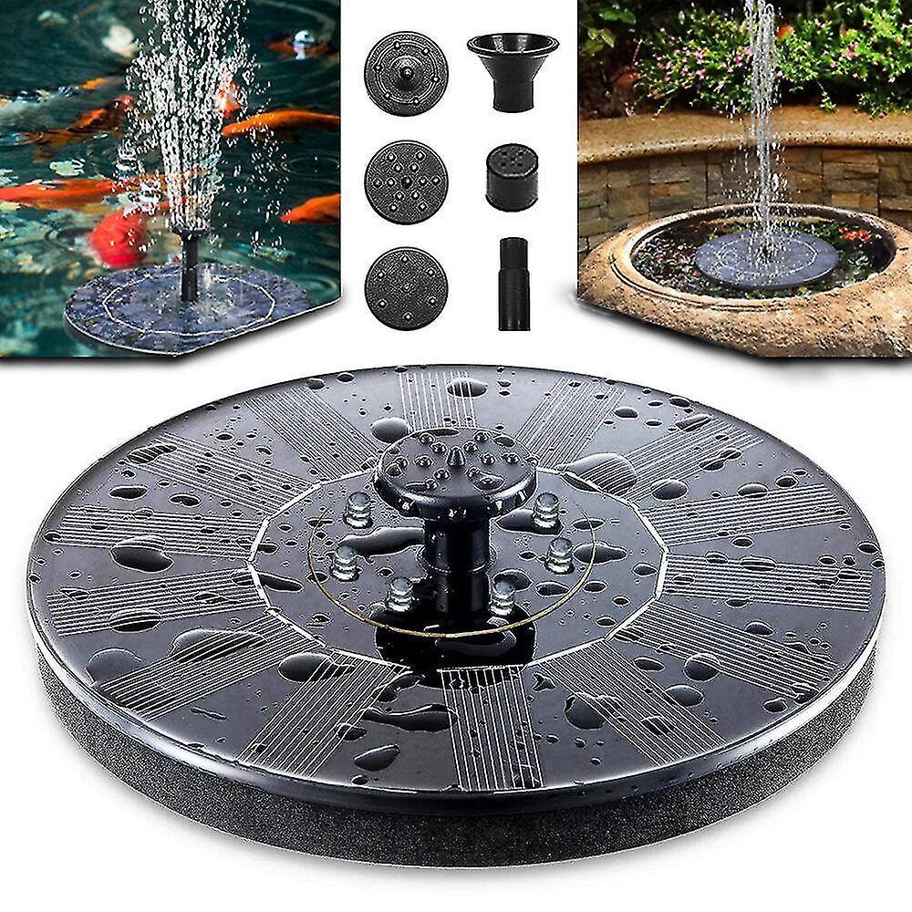 18cm Solar Fountain with White LED Light Solar Water Pump V1263-JX-5568