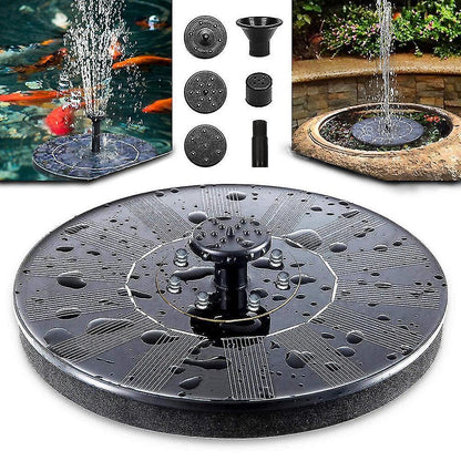 18cm Solar Fountain with White LED Light Solar Water Pump V1263-JX-5568