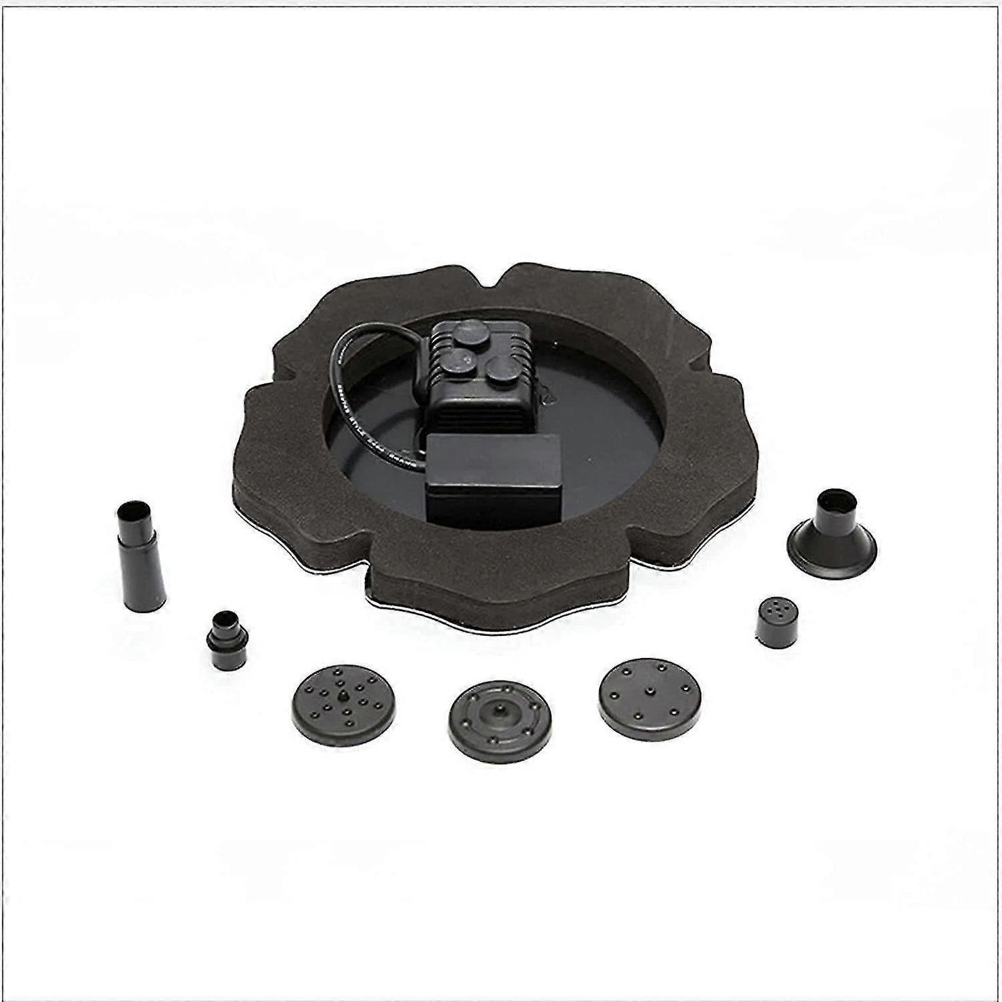 Solar Fountain Pump with 4 Nozzles for Bird Bath Garden V1263-JX-5569