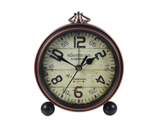 Retro Vintage Silent Battery Operated Desk Clock Office Home Living Room Decor - 3 V1263-JX-557