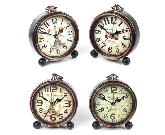 Retro Vintage Silent Battery Operated Desk Clock Office Home Living Room Decor - 3 V1263-JX-557