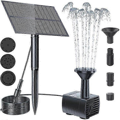 Solar Bird Bath Fountain Pump with Tubing Outdoor Water Pump V1263-JX-5570