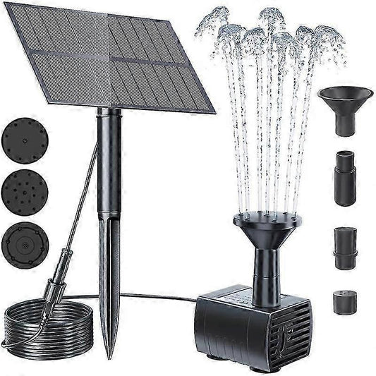 Solar Bird Bath Fountain Pump with Tubing Outdoor Water Pump V1263-JX-5570