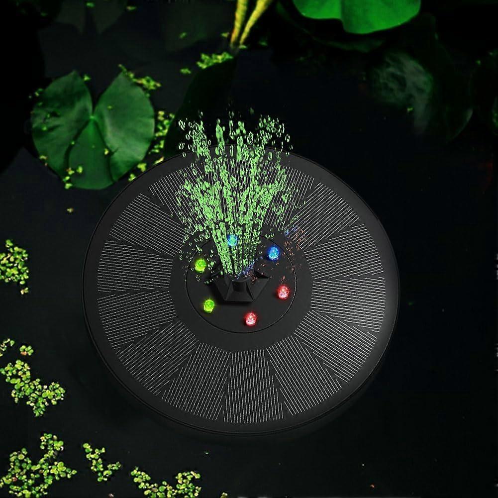 Solar Water Fountain with LED Lights Bird Bath Garden Pump V1263-JX-5571