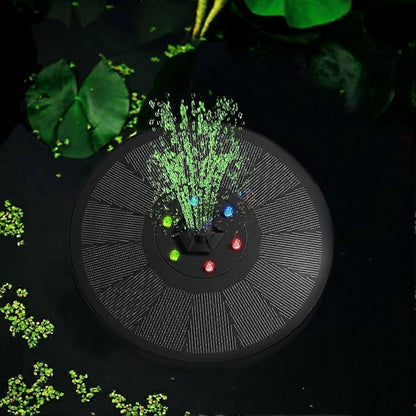 Solar Water Fountain with LED Lights Bird Bath Garden Pump V1263-JX-5571