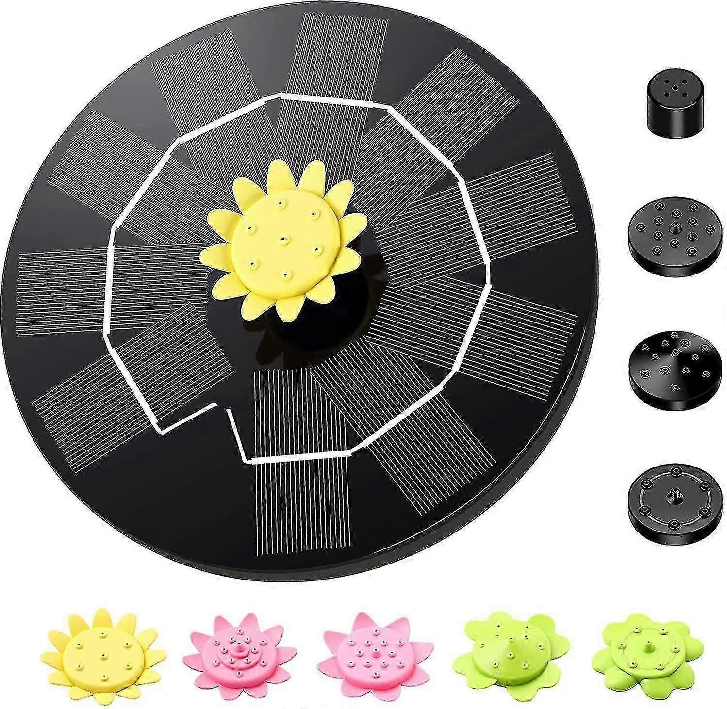 9 Effect Solar Fountain Pump with Multiple Spray Patterns V1263-JX-5573