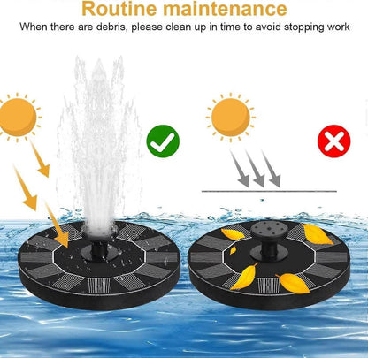 1.2W Floating Solar Fountain Pump with 6 Nozzles 30-40cm Spray V1263-JX-5574
