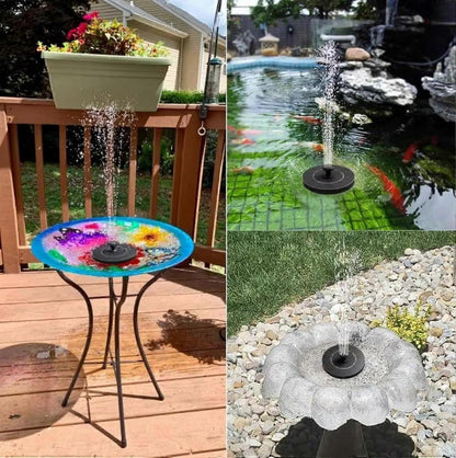 1.2W Floating Solar Fountain Pump with 6 Nozzles 30-40cm Spray V1263-JX-5574