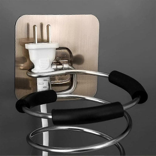 Wall Mounted Hair Dryer Holder Organizer Storage Station V1263-JX-5585