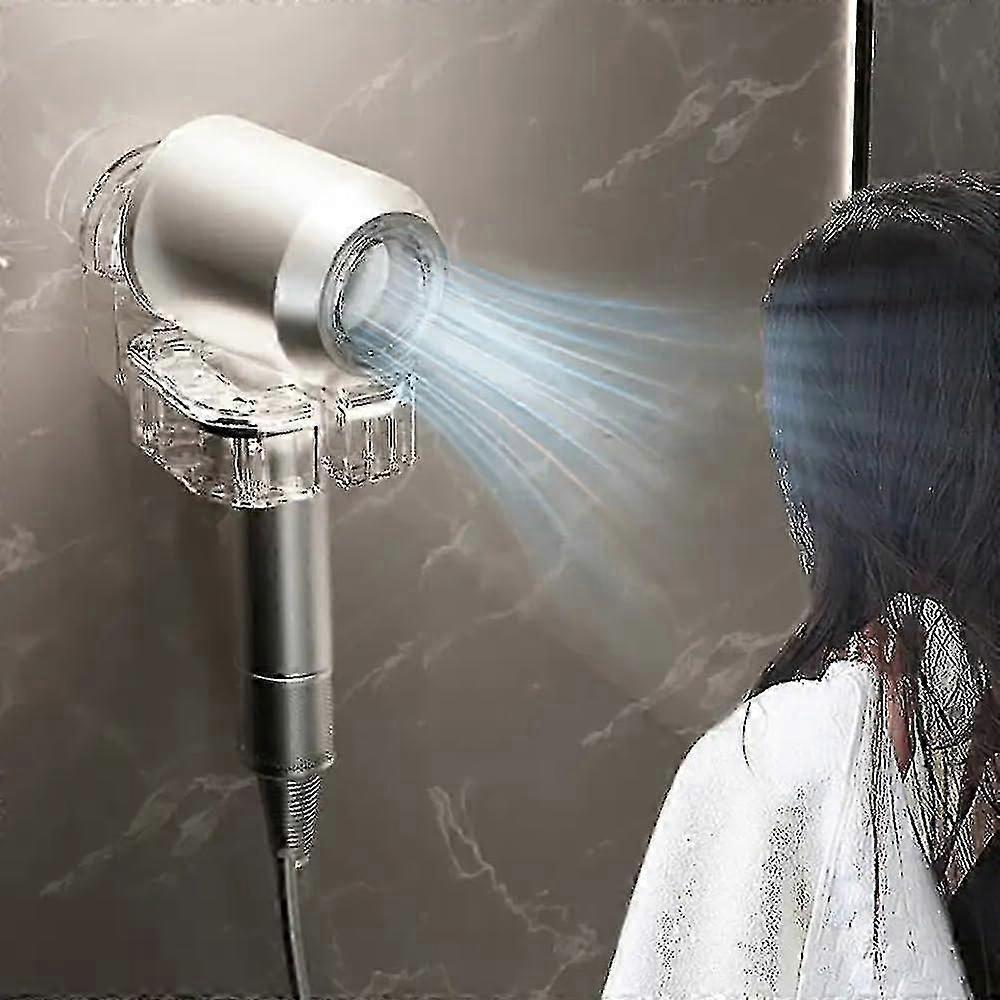 No-Punch Wall Mounted Hair Dryer Bracket Stand Holder V1263-JX-5587