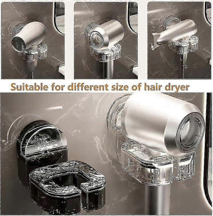 No-Punch Wall Mounted Hair Dryer Bracket Stand Holder V1263-JX-5587