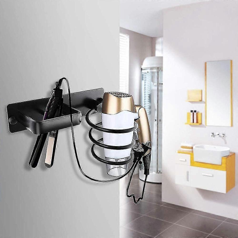 Aluminum Hair Dryer Holder Wall Mounted Organizer Rack V1263-JX-5588