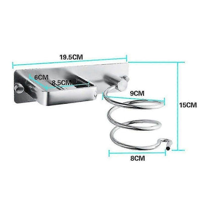 Aluminum Hair Dryer Holder Wall Mounted Organizer Rack V1263-JX-5588