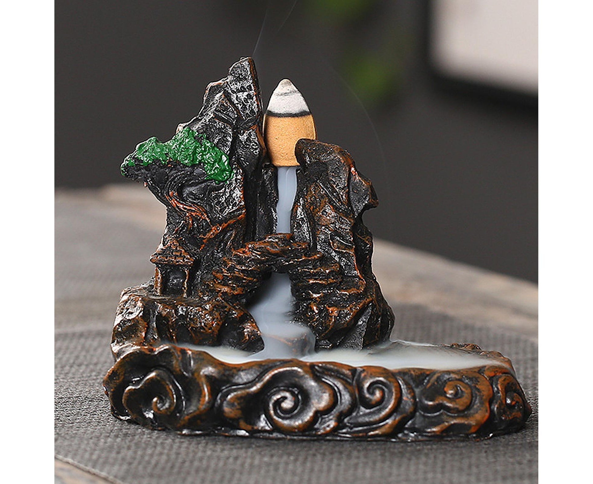 Resin Mountains Rivers Incense Burners Holder Censer Aromatherapy Home Decor- 6 V1263-JX-559