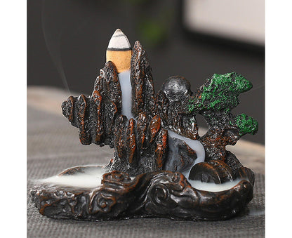Resin Mountains Rivers Incense Burners Holder Censer Aromatherapy Home Decor- 6 V1263-JX-559