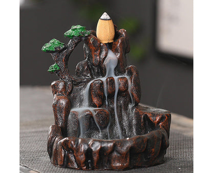 Resin Mountains Rivers Incense Burners Holder Censer Aromatherapy Home Decor- 6 V1263-JX-559