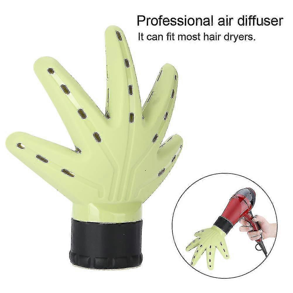 Green Hair Dryer Diffuser Attachment for Natural Curls V1263-JX-5591