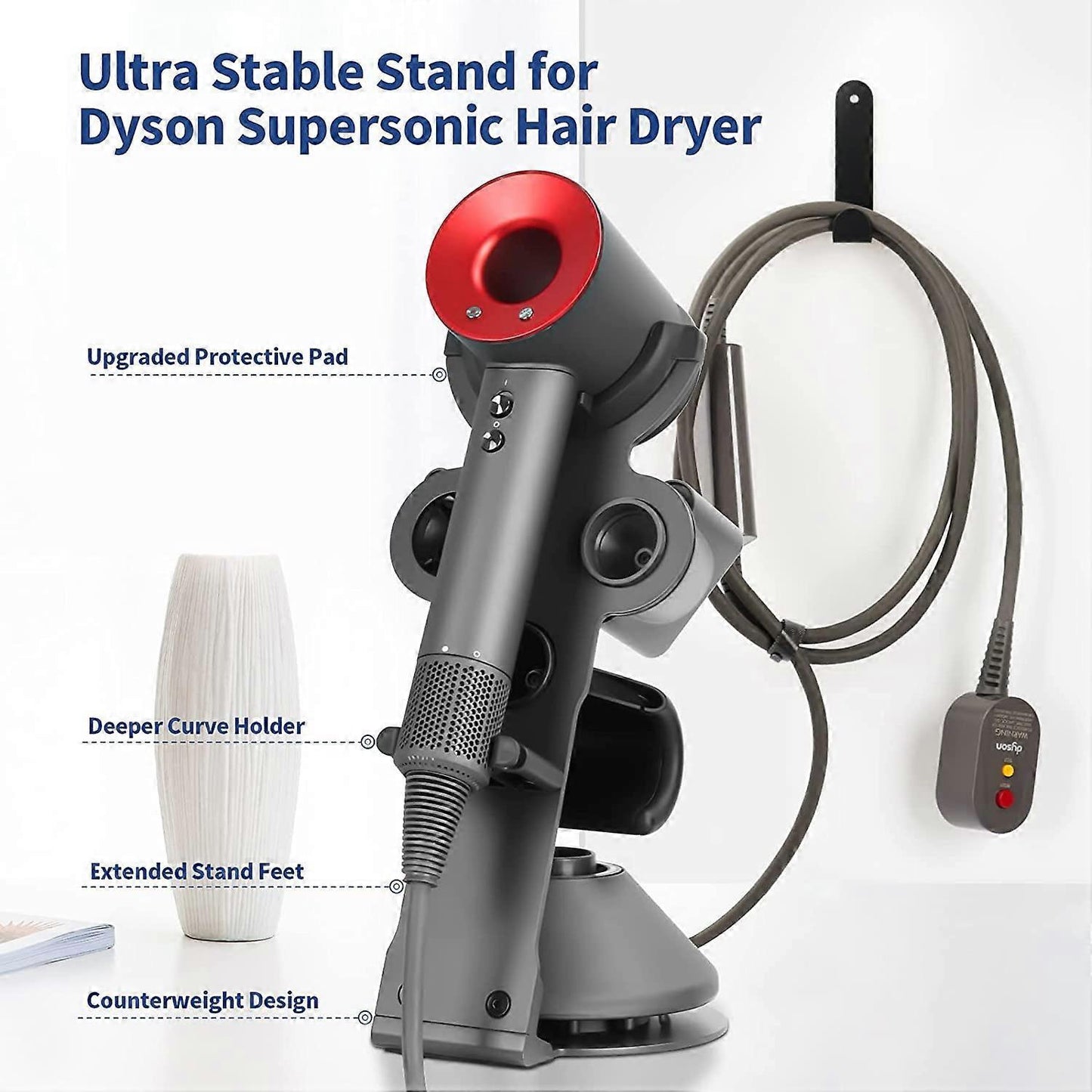 Dyson Supersonic Hair Dryer Holder with 5 Accessories Organizer V1263-JX-5593