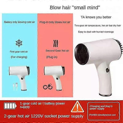Cordless Hot & Cold Ion Hair Dryer Portable Rechargeable Dryer V1263-JX-5599