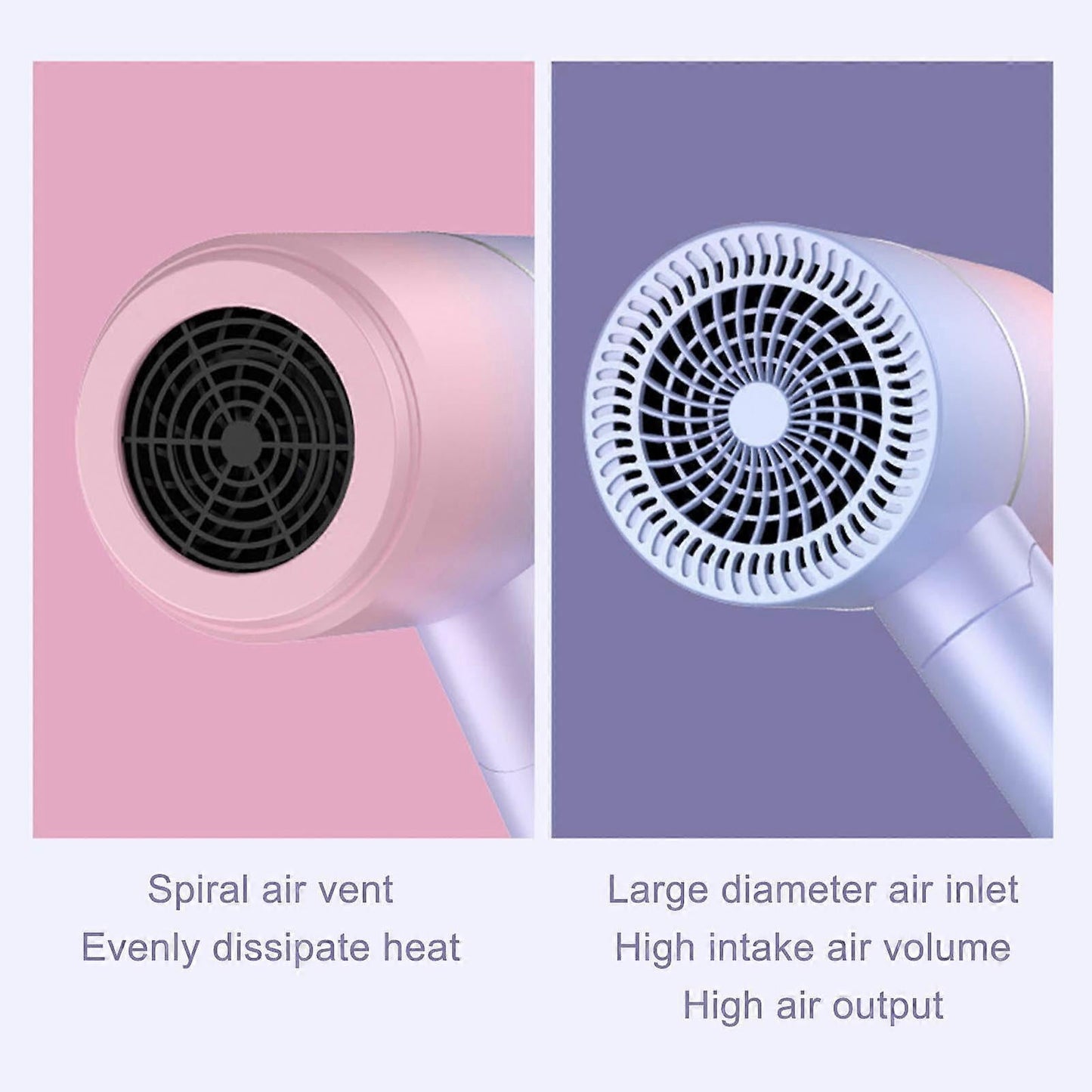 Blue Gradient Hair Dryer Constant Temp Hot & Cold Silent Dryer V1263-JX-5600
