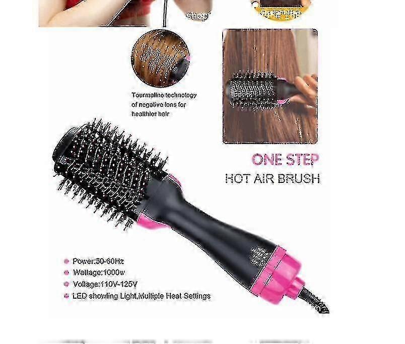 Hair Dryer with Comb Heating and Blowing Brush Styling Tool V1263-JX-5602