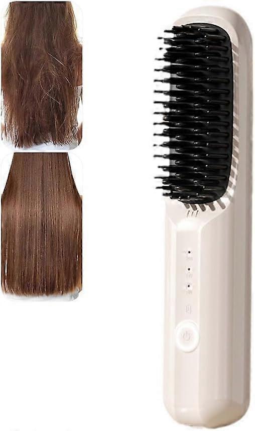 Rechargeable Cordless Hair Dryer Brush USB 3 Heat Settings V1263-JX-5619