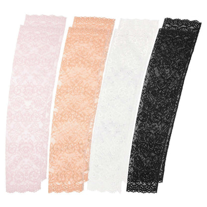 4 Pairs Breathable Cooling Arm Sleeves UV Protection Lace Design V1263-JX-5621