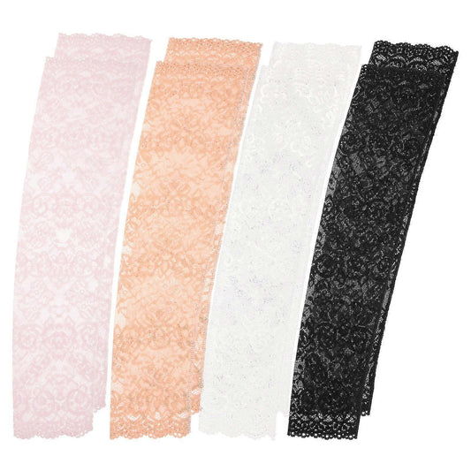 4 Pairs Breathable Cooling Arm Sleeves UV Protection Lace Design V1263-JX-5621