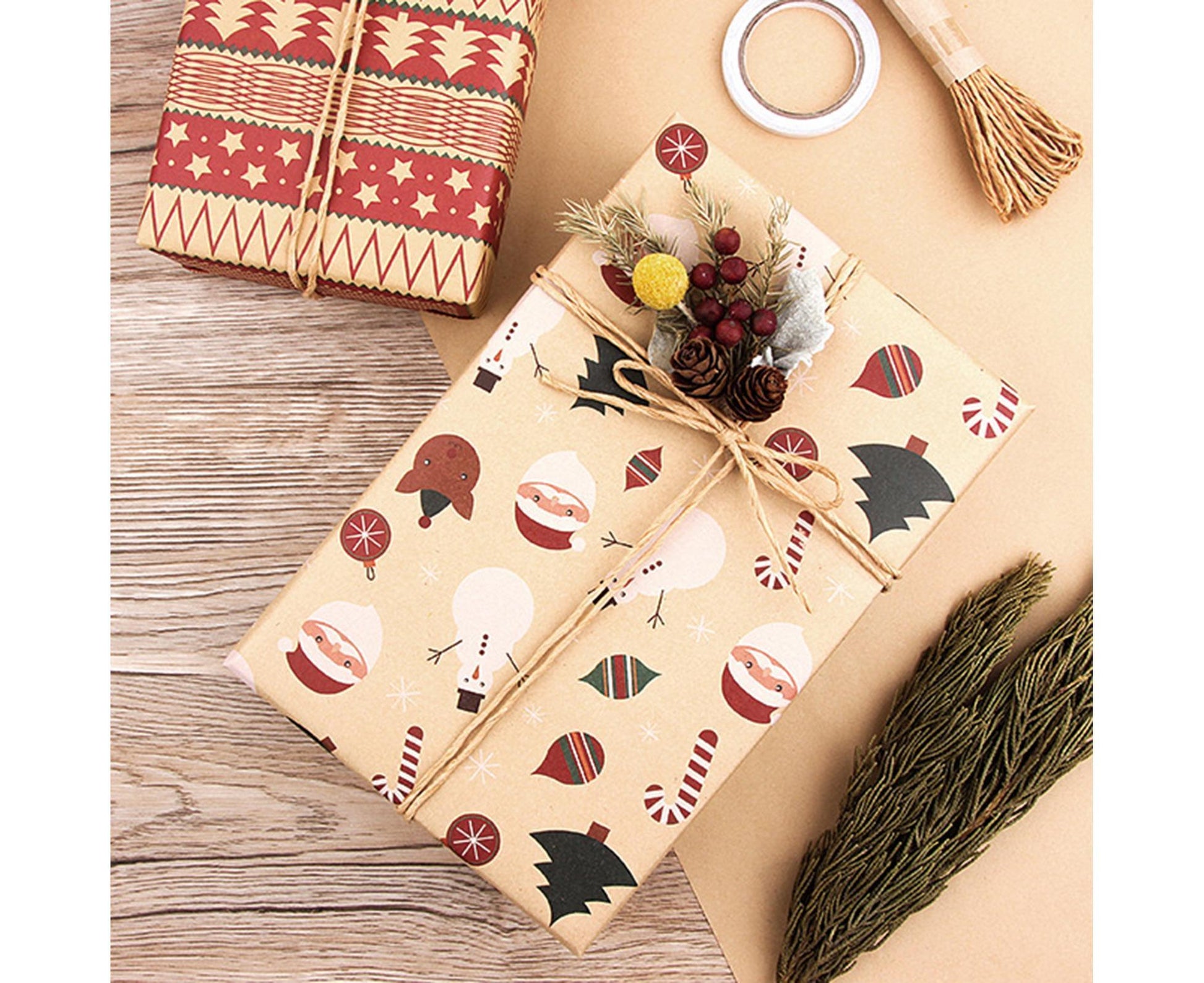 6Pcs Gift Wrapping Paper for Christmas V1263-JX-563