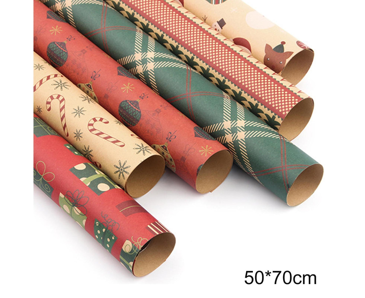 6Pcs Gift Wrapping Paper for Christmas V1263-JX-563