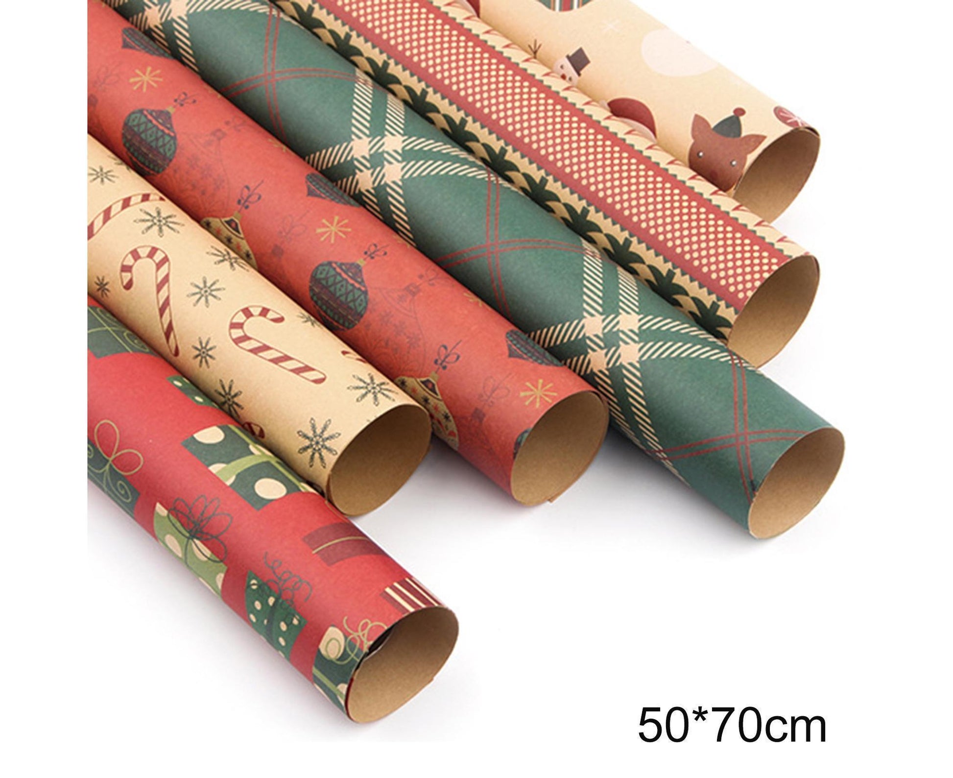 6Pcs Gift Wrapping Paper for Christmas V1263-JX-563