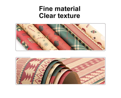 6Pcs Gift Wrapping Paper for Christmas V1263-JX-563