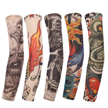 5Pcs Arm Cuffs Tattoo Cover Sleeves Protective Fake Tattoo Look V1263-JX-5639