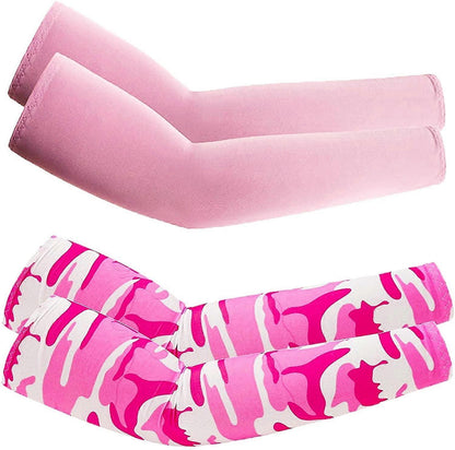 2 Pairs Cooling Arm Sleeves Anti-UV Cycling Driving Sports Use V1263-JX-5641