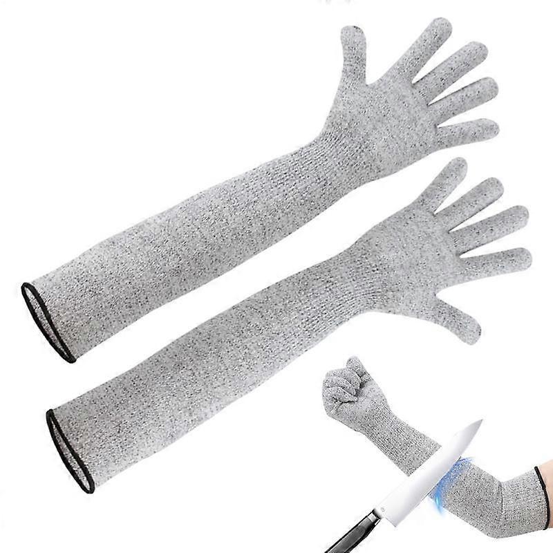 1 Pair Cut Resistant Arm Sleeves Heat Resistant Garden Work 55cm V1263-JX-5648