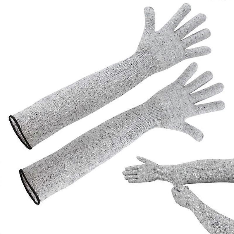1 Pair Cut Resistant Arm Sleeves Heat Resistant Garden Work 55cm V1263-JX-5648