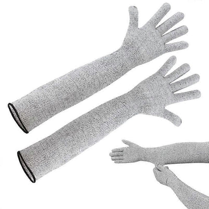 1 Pair Cut Resistant Arm Sleeves Heat Resistant Garden Work 55cm V1263-JX-5648