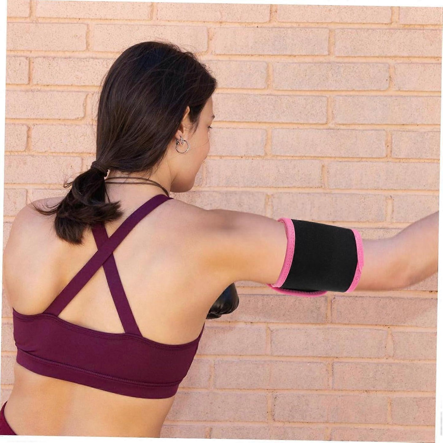 1 Pair Thin Arm Sleeves Boxing Weight Lifting Oxford Cloth V1263-JX-5651