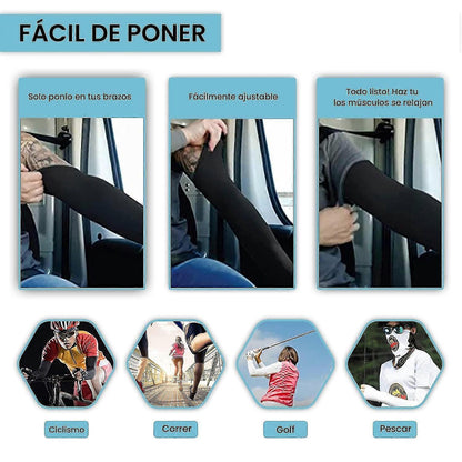 3 Pairs UV Protection Arm Sleeves for Men & Women Sun Shield V1263-JX-5652